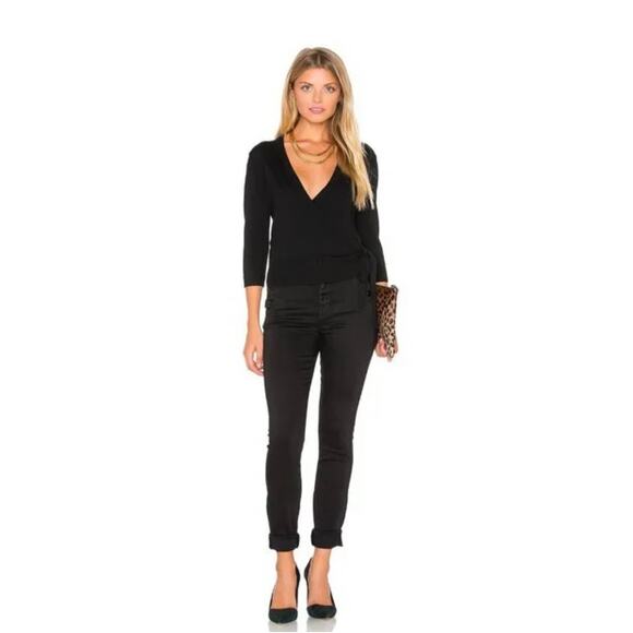 J Brand Natasha Sky High Skinny Seriously Black size 24 - Picture 1 of 10